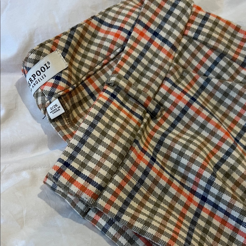Liverpool Checkered Trousers in Orange and Brown
